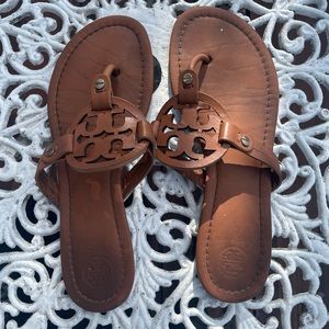 Brown Tory Burch Miller sandals